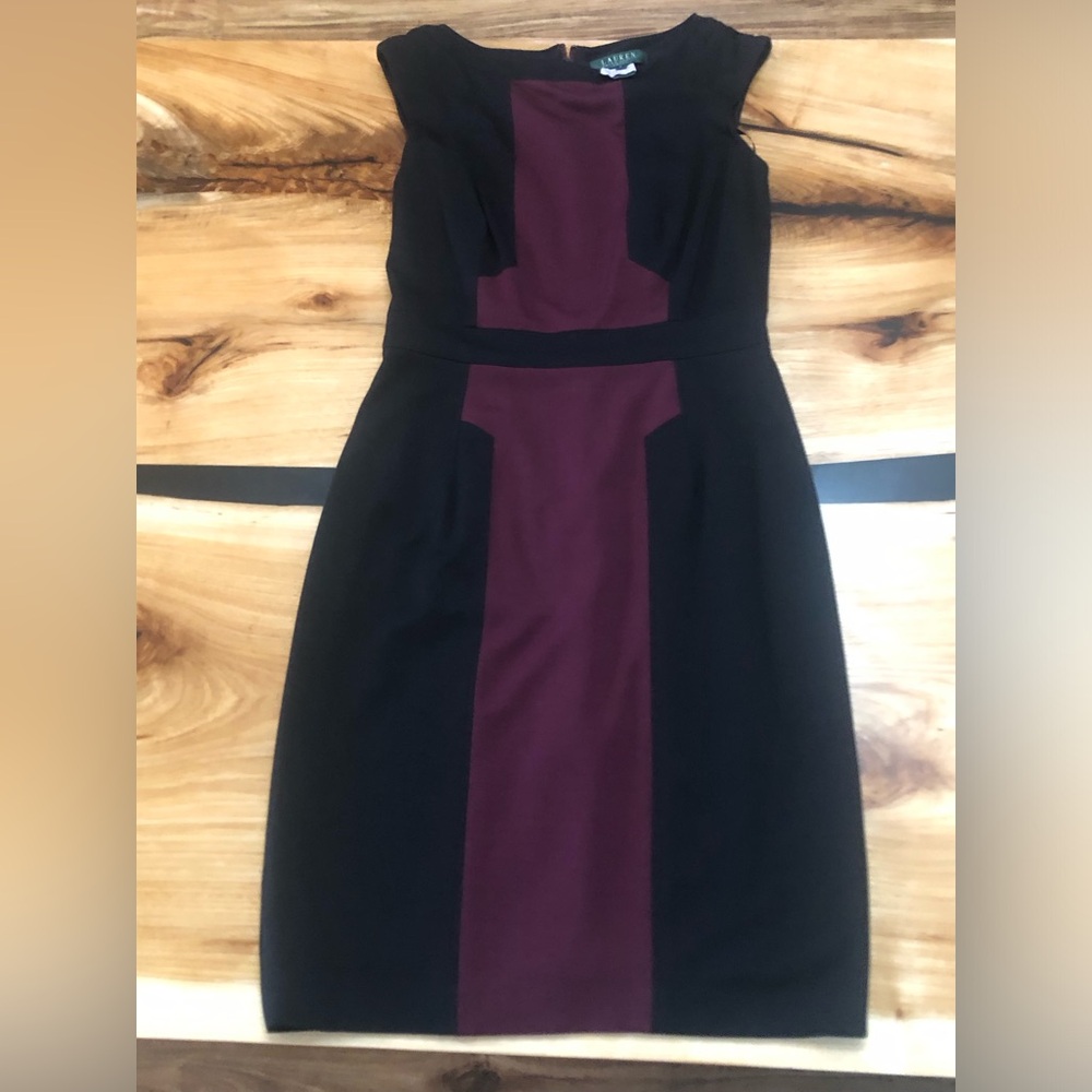Ralph’s Lauren black and burgundy sheath Dress